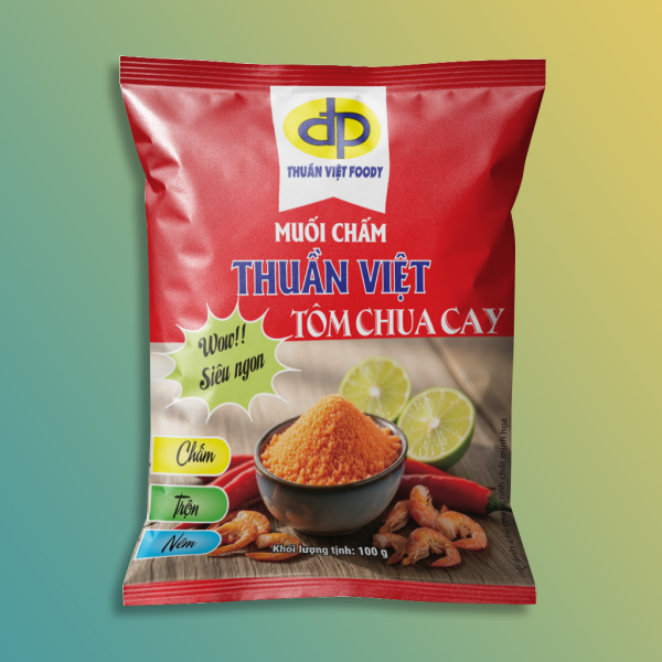 Muối chấm Thuần Việt tôm chua cay